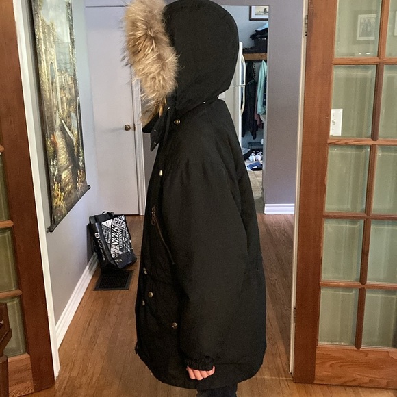 London fog black removable liner hooded coat. - Picture 4 of 15